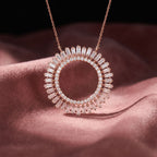 18K Abstract Diamond Pendant — AI cloth, in-house