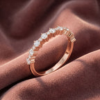 18K Round Eternity Diamond Ring — AI cloth, in-house