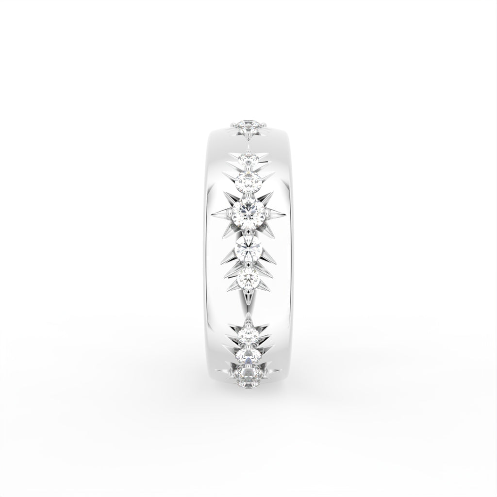 18K Bespoke Diamond Band Ring — SIDE