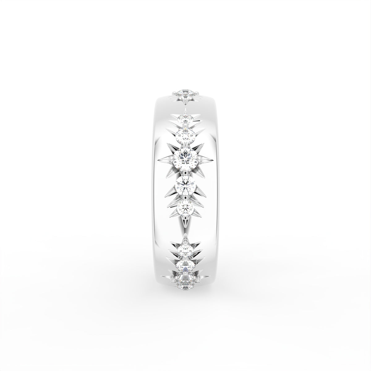 18K Bespoke Diamond Band Ring — SIDE