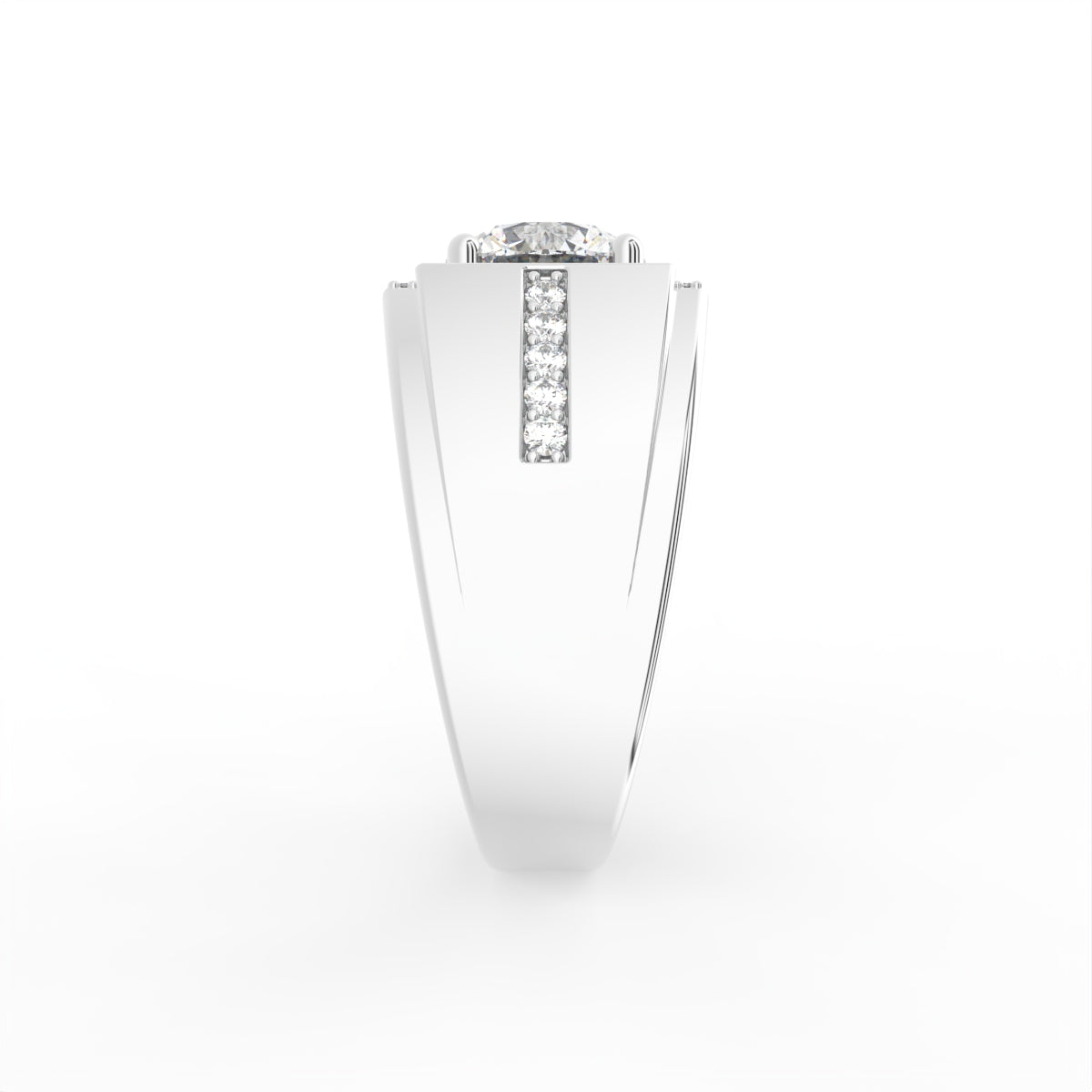 18K Bespoke Diamond Ring — SIDE