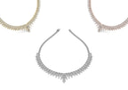 18K Pear Diamond Necklace — 3 COLOR