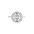 18K Halo Round Diamond Ring — TOP