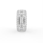 18K Eternity Pave Diamond Ring — SIDE