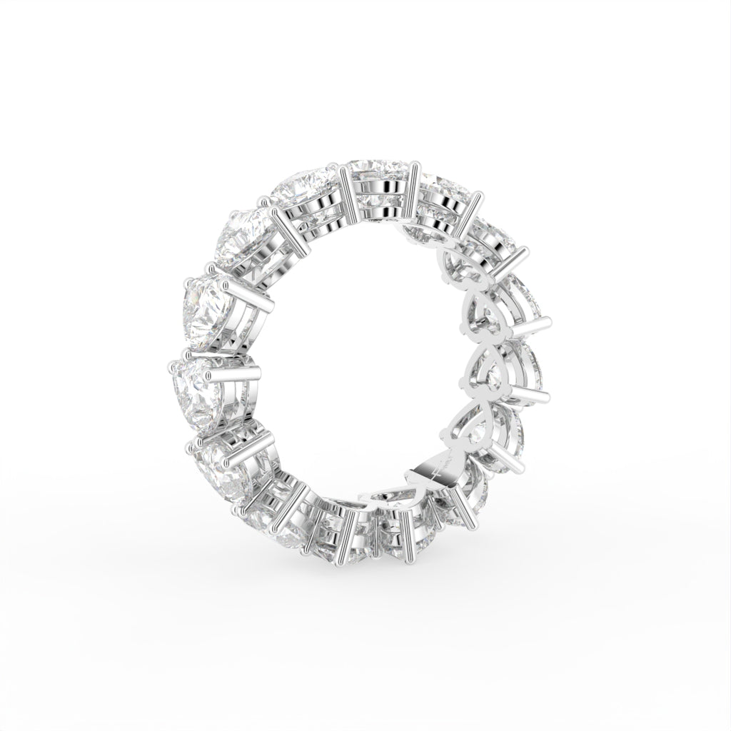 vimg:FJ4883|vimg:FJ4884|vimg:FJ4885|vimg:FJ4886|14K White Gold Full Eternity Heart Diamond Ring — 3D VIEW