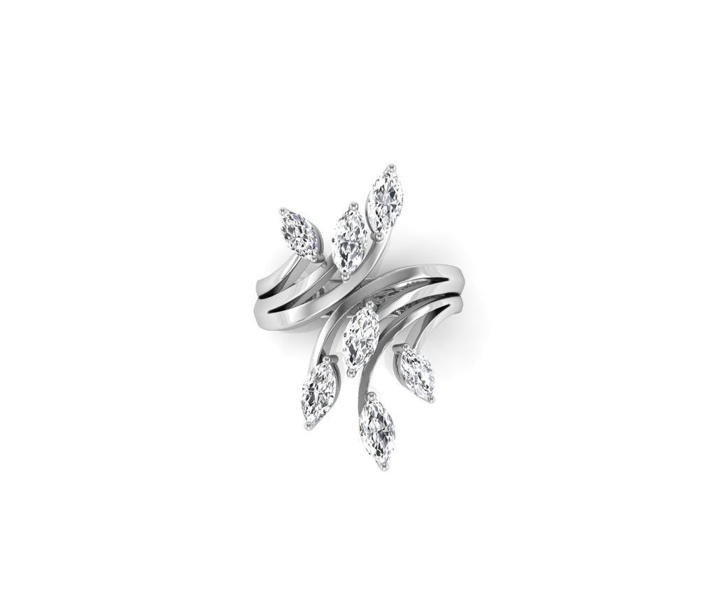 18K Bespoke Marquise Diamond Ring — TOP