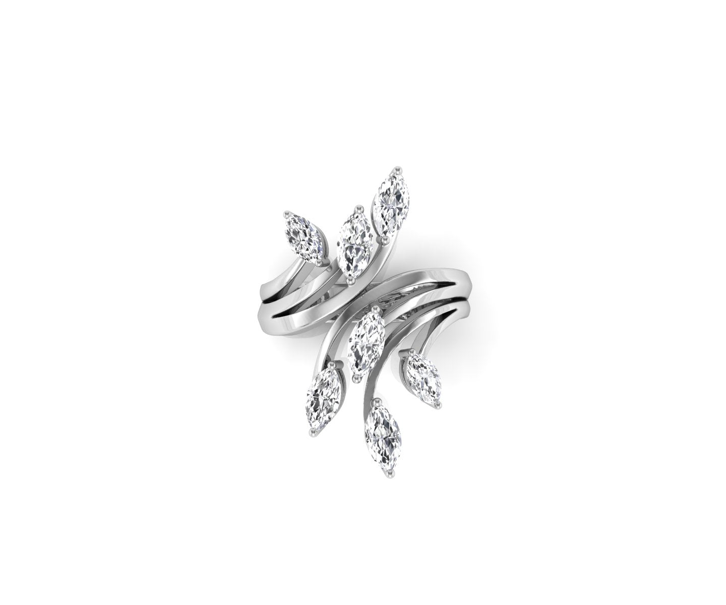 18K Bespoke Marquise Diamond Ring — TOP