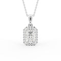 18K Halo Pink Diamond Pendant — FRONT