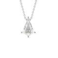 18K Solitaire Fancy Cut Diamond Pendant — FRONT