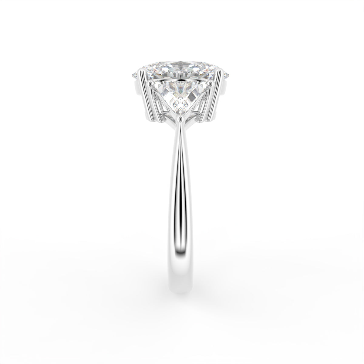 vimg:FJ6880|18K Trilogy Oval Diamond Ring — SIDE