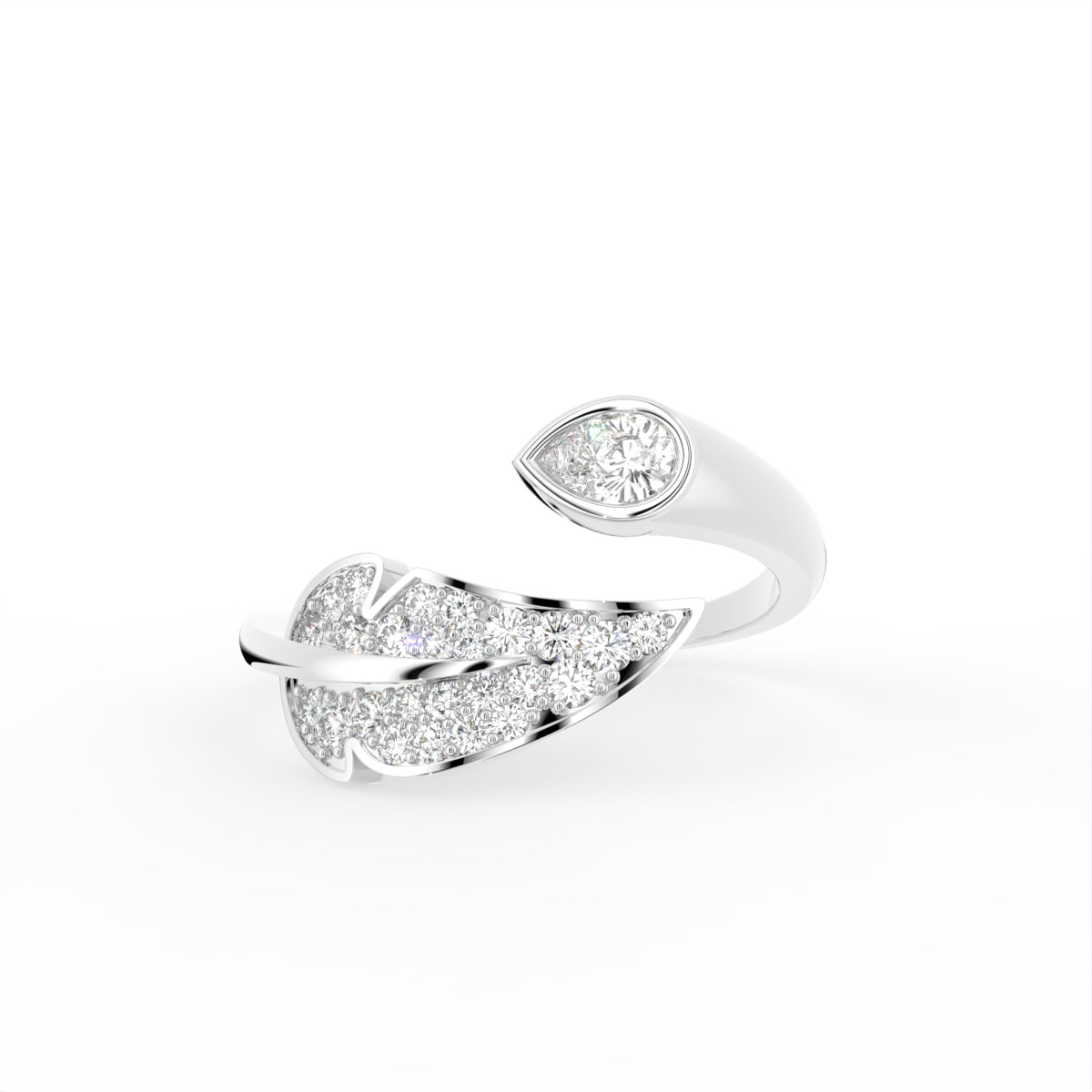 18K Bespoke Cluster Diamond Ring — TOP