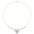 18K Yellow Gold Geometric Diamond Necklace — TOP