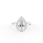 vimg:Z00228|18K Halo Pear Diamond Engagement Ring — TOP