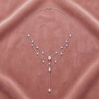 18K Cluster Diamond Pendant Necklace — AI cloth, in-house
