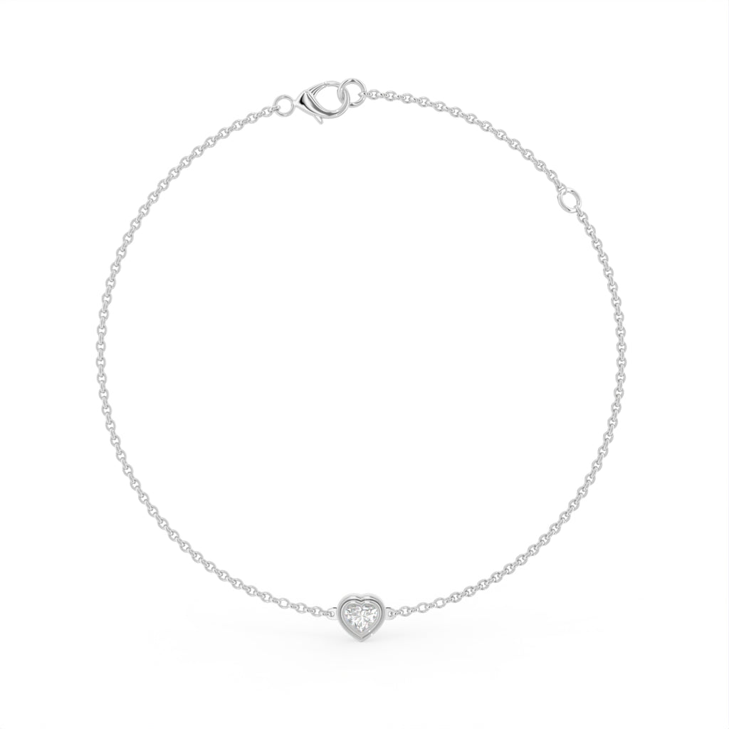 18K Solitaire Diamond Pendant — FRONT