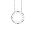 18K Yellow Gold Bespoke Round Diamond Pendant — FRONT