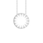 18K Yellow Gold Bespoke Round Diamond Pendant — FRONT