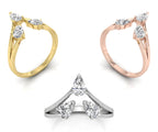 18K Bespoke Pear Diamond Ring — 3 COLOR