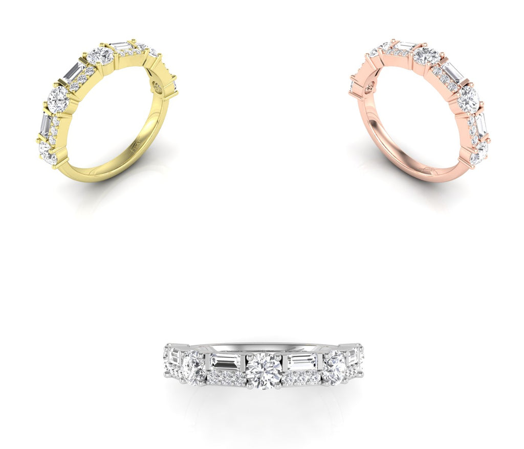 vimg:FJ5124|14K Eternity Round Diamond Ring — 3 COLOR