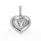 18K Pink Heart Diamond Pendant — BACK