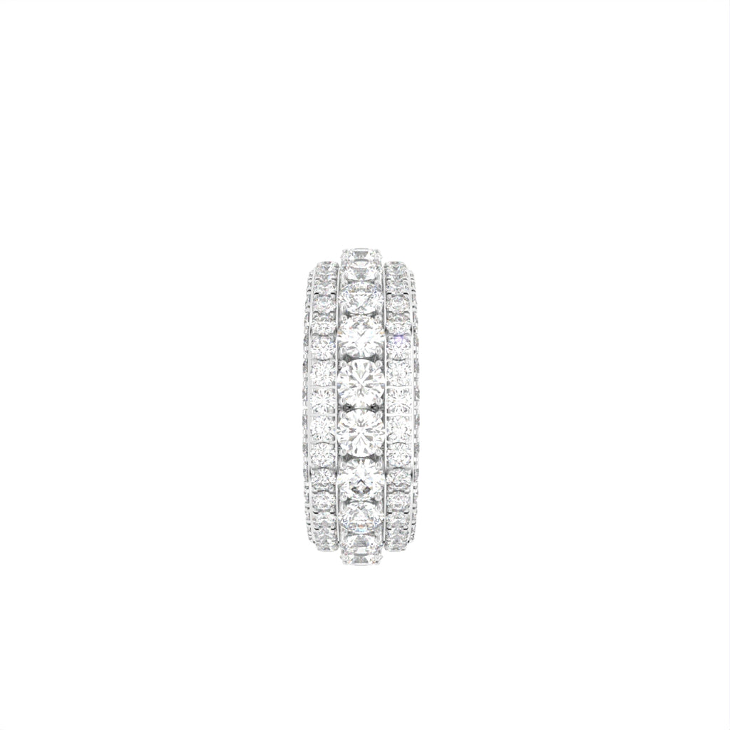 18K White Gold Eternity Round Diamond Ring — TOP