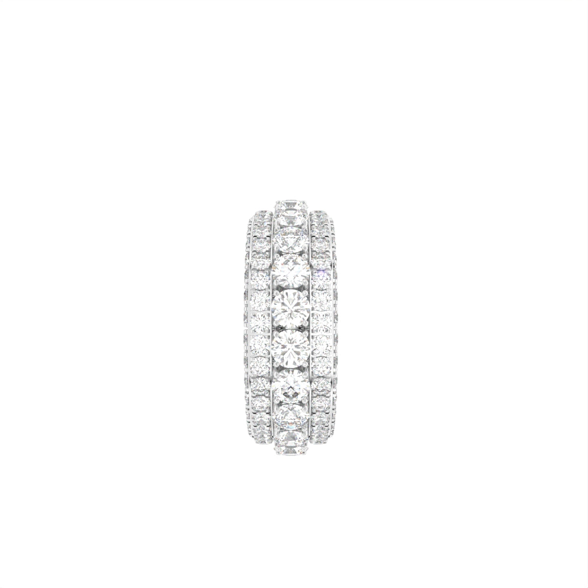 18K White Gold Eternity Round Diamond Ring — TOP