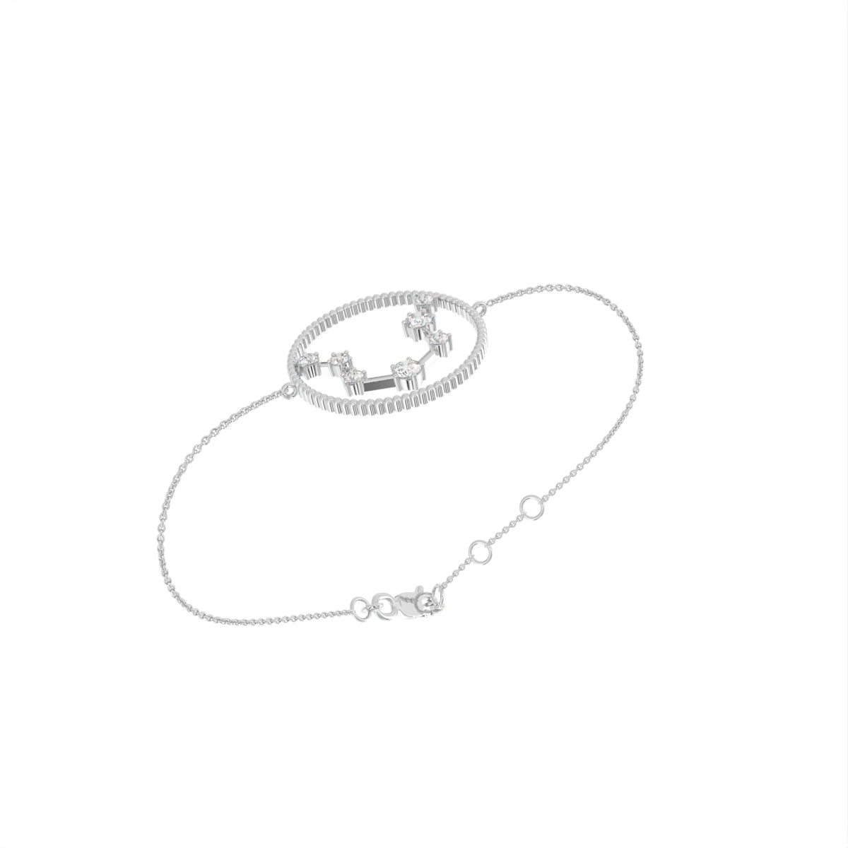 18K Aquarius Constellation Diamond Bracelet — 3D VIEW