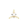 14K White Gold Triangle Cut Diamond Piercing Earrings — TOP