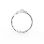14K White Gold Baguette Diamond Ring — FRONT