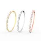 18K Heart Diamond Bangle — 3 COLOR