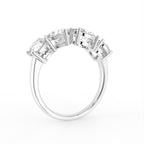18K White Gold Half Eternity Round Diamond Ring — 3D VIEW