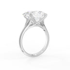 18K Oval Solitaire Diamond Engagement Ring — 3D VIEW