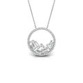 18K Bespoke Baguette Diamond Pendant — FRONT