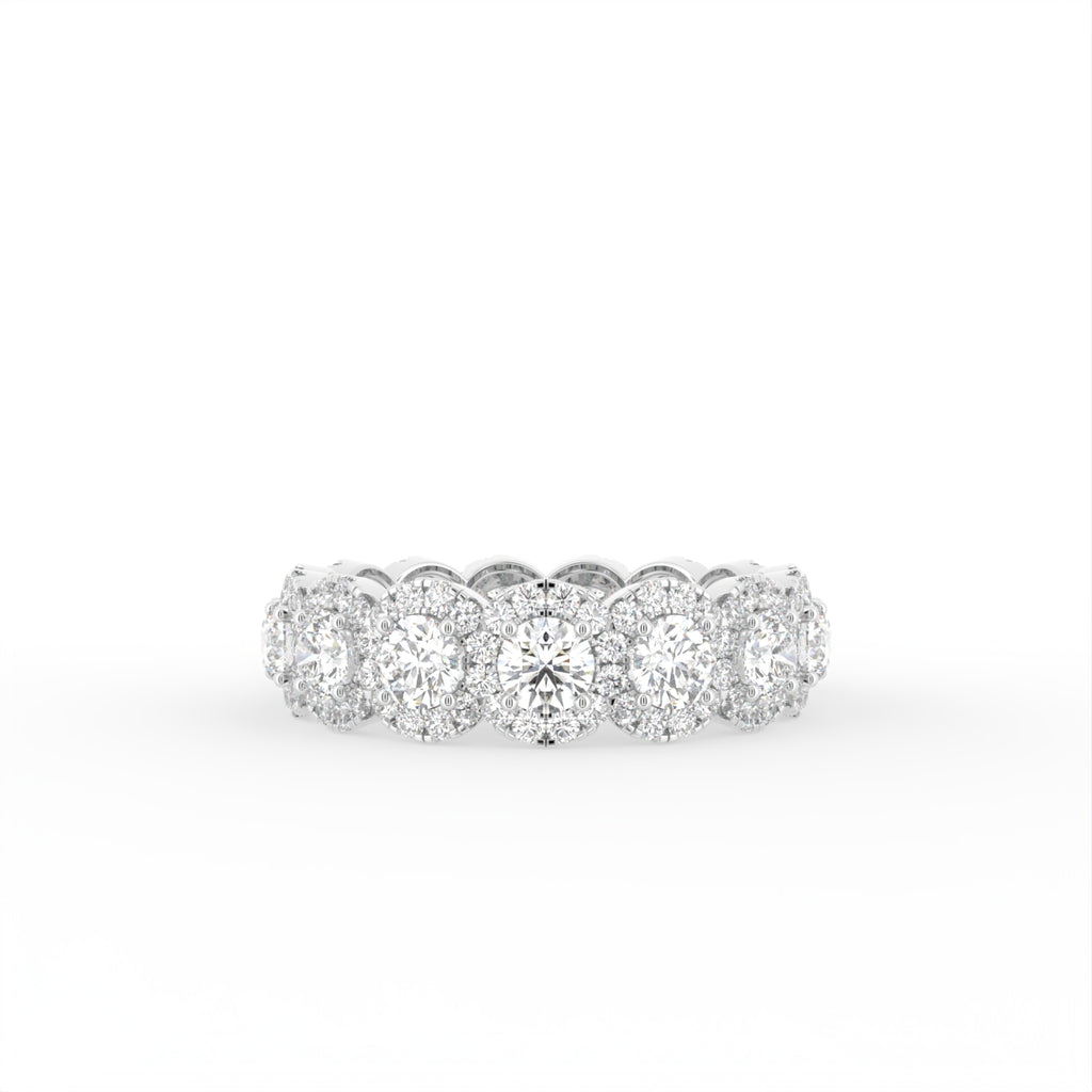 18K Full Eternity Diamond Ring — TOP
