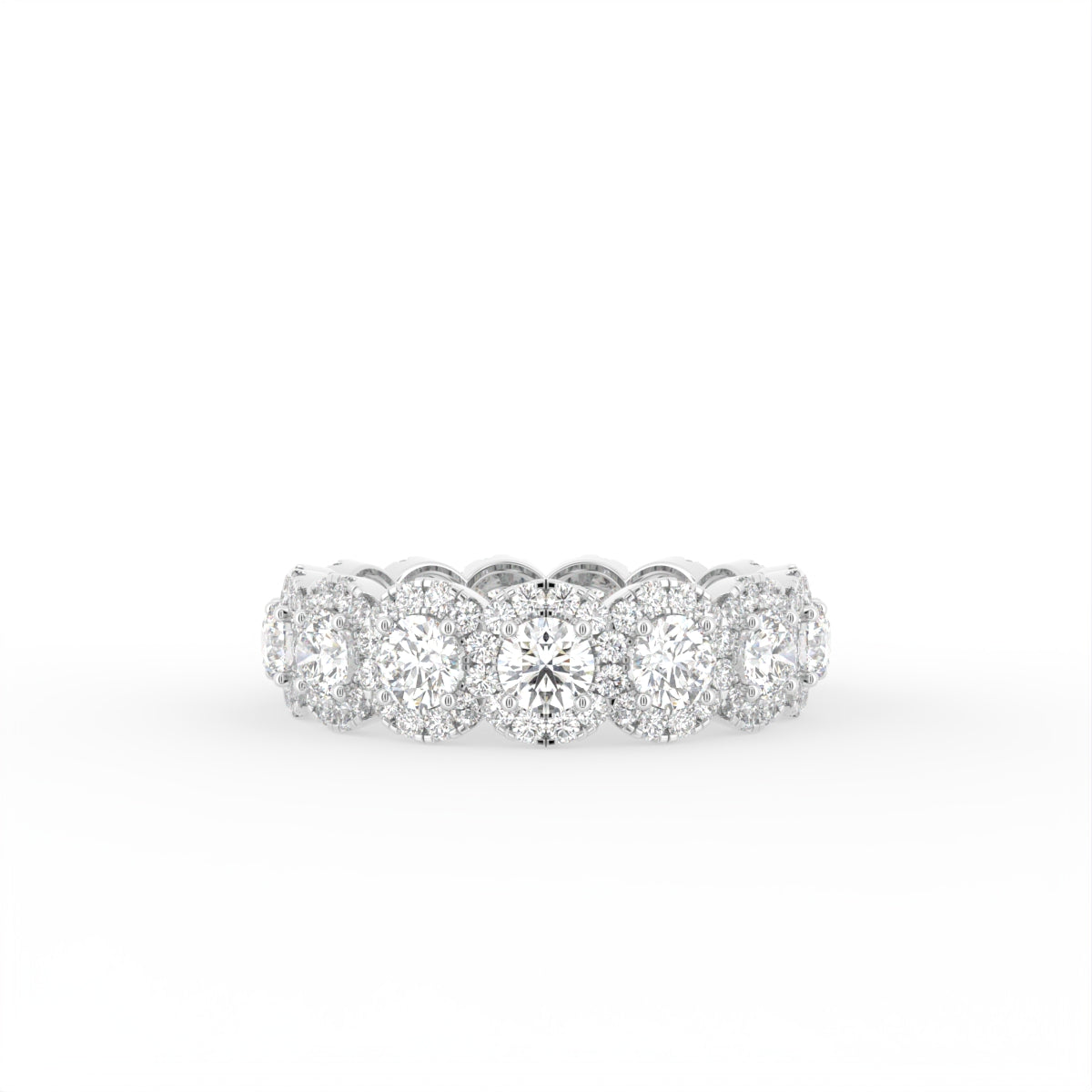 18K Full Eternity Diamond Ring — TOP