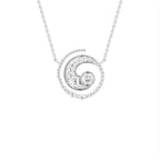 18K Nature Round Diamond Pendant — FRONT