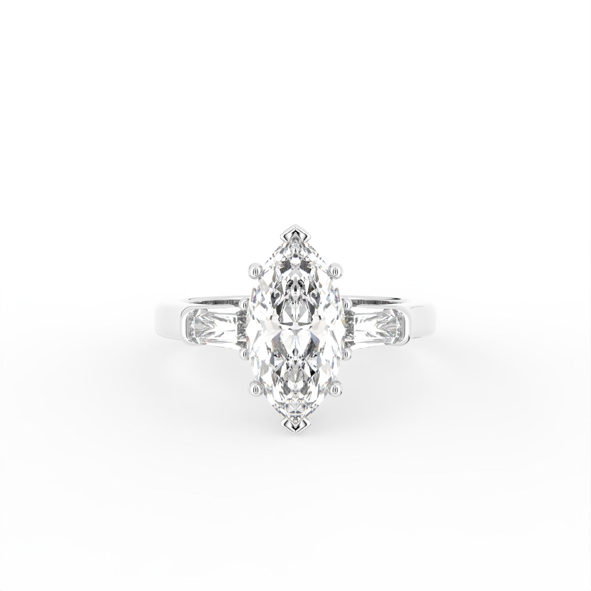 vimg:Z00293|18K Trilogy Marquise Diamond Ring — TOP