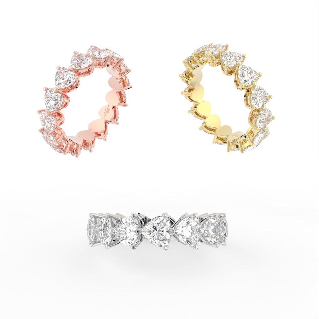 18K Eternity Diamond Ring — 3 COLOR