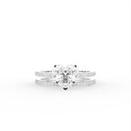 18K Heart Diamond Engagement Ring — TOP