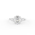 18K Solitaire Oval Diamond Engagement Ring — TOP