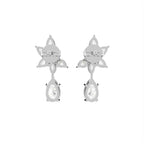 18K Diamond Drop Earrings — BACK