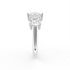 18K White Gold Half Eternity Round Diamond Ring — SIDE