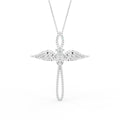vimg:FJ6491|vimg:FJ6492|18K White Gold Cross Round Diamond Pendant — FRONT