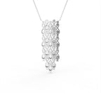 18K Chandelier Pear Diamond Pendant — BACK