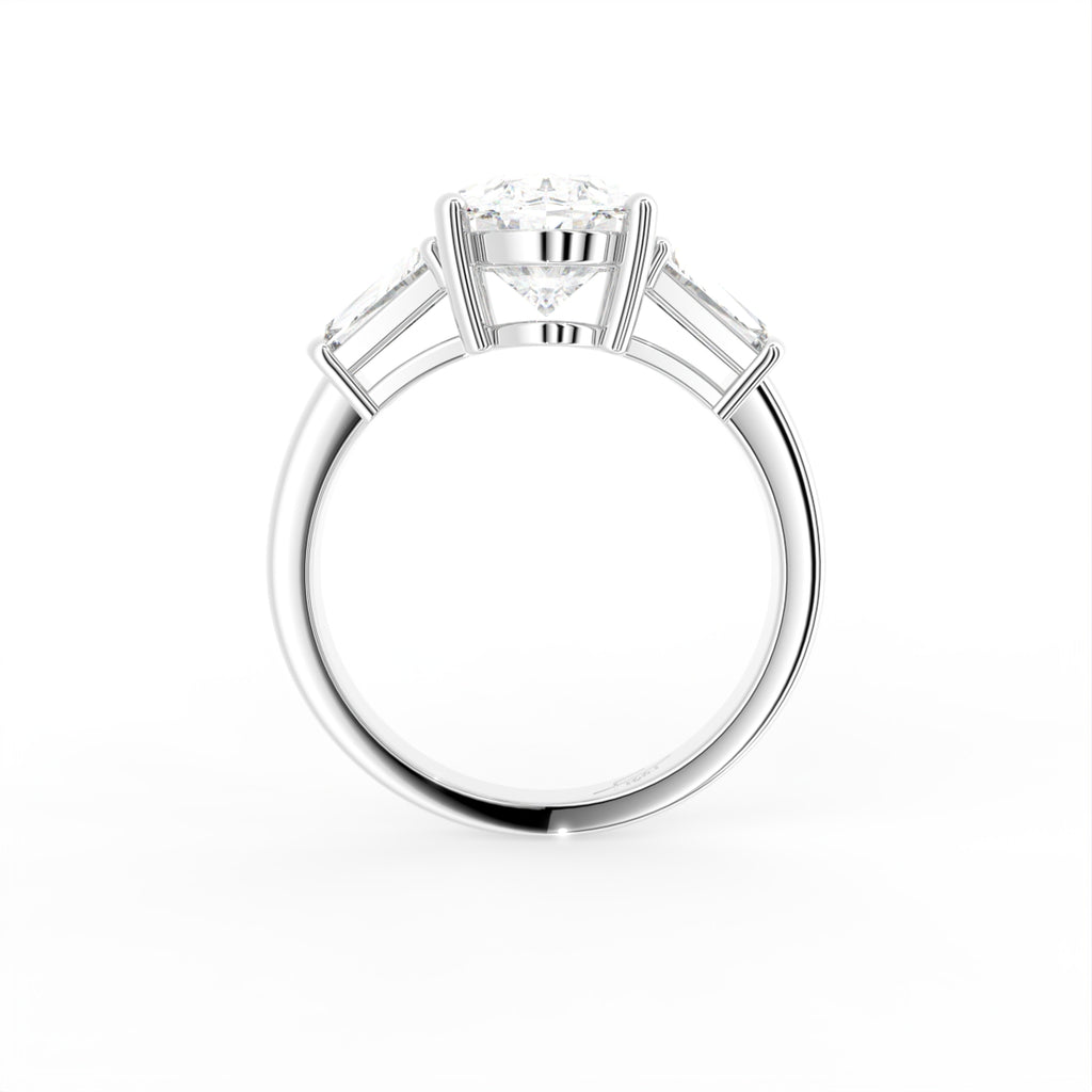 vimg:Z00313|18K Trilogy Oval Diamond Ring — FRONT