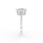 vimg:Z00236|18K Halo Oval Diamond Ring — SIDE