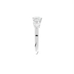 18K Bespoke Heart Diamond Ring — SIDE