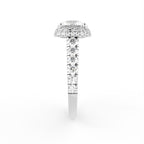 18K Shoulder Set Diamond Ring — SIDE