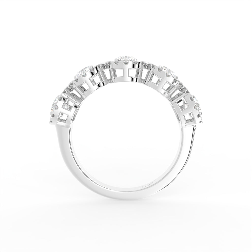 18K Eternity Round Diamond Ring — FRONT