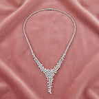 18K Round Diamond Necklace — AI cloth, in-house